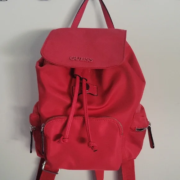 Guess | Bags | Guess Red Drawstring Backpack With Structured  display picture 3